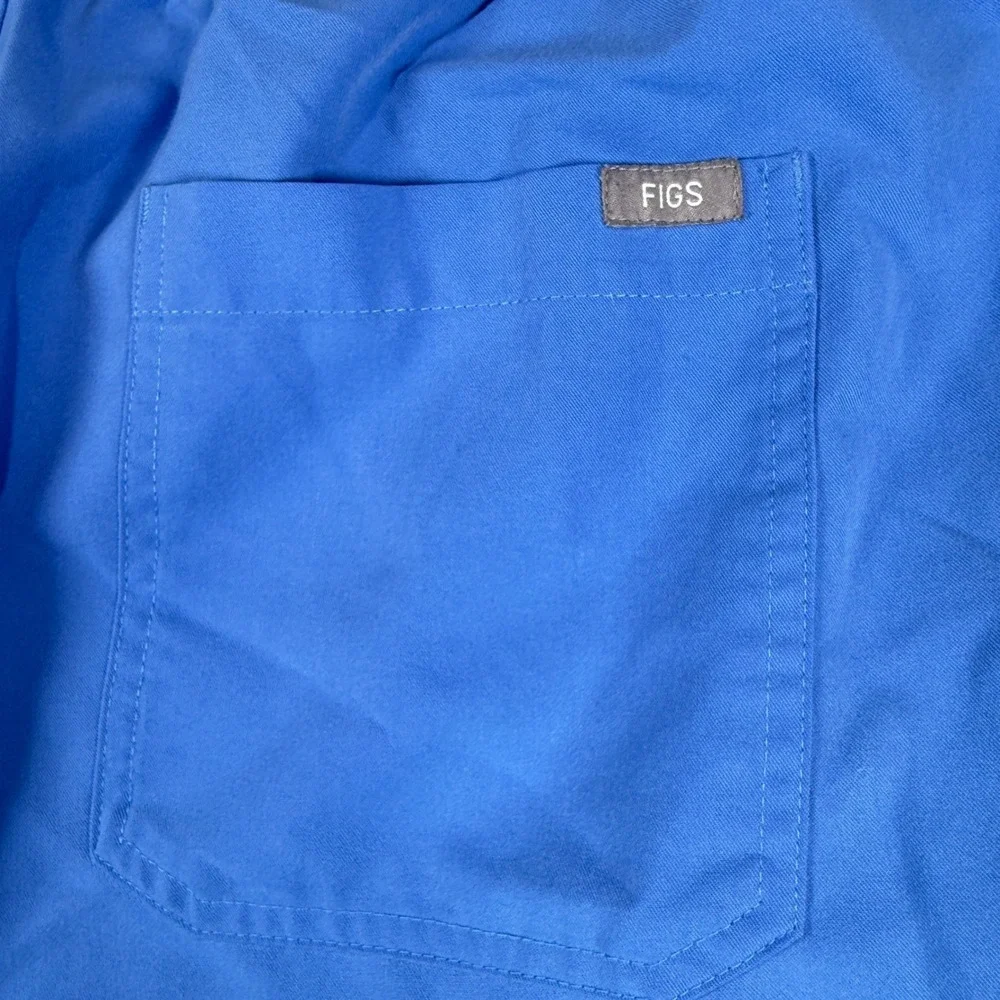 FIGS Scrub Pants Men Large Tall Blue Technical Collection TM3001T Drawstring